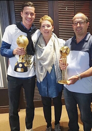 Monika Draxler with her husband and son.